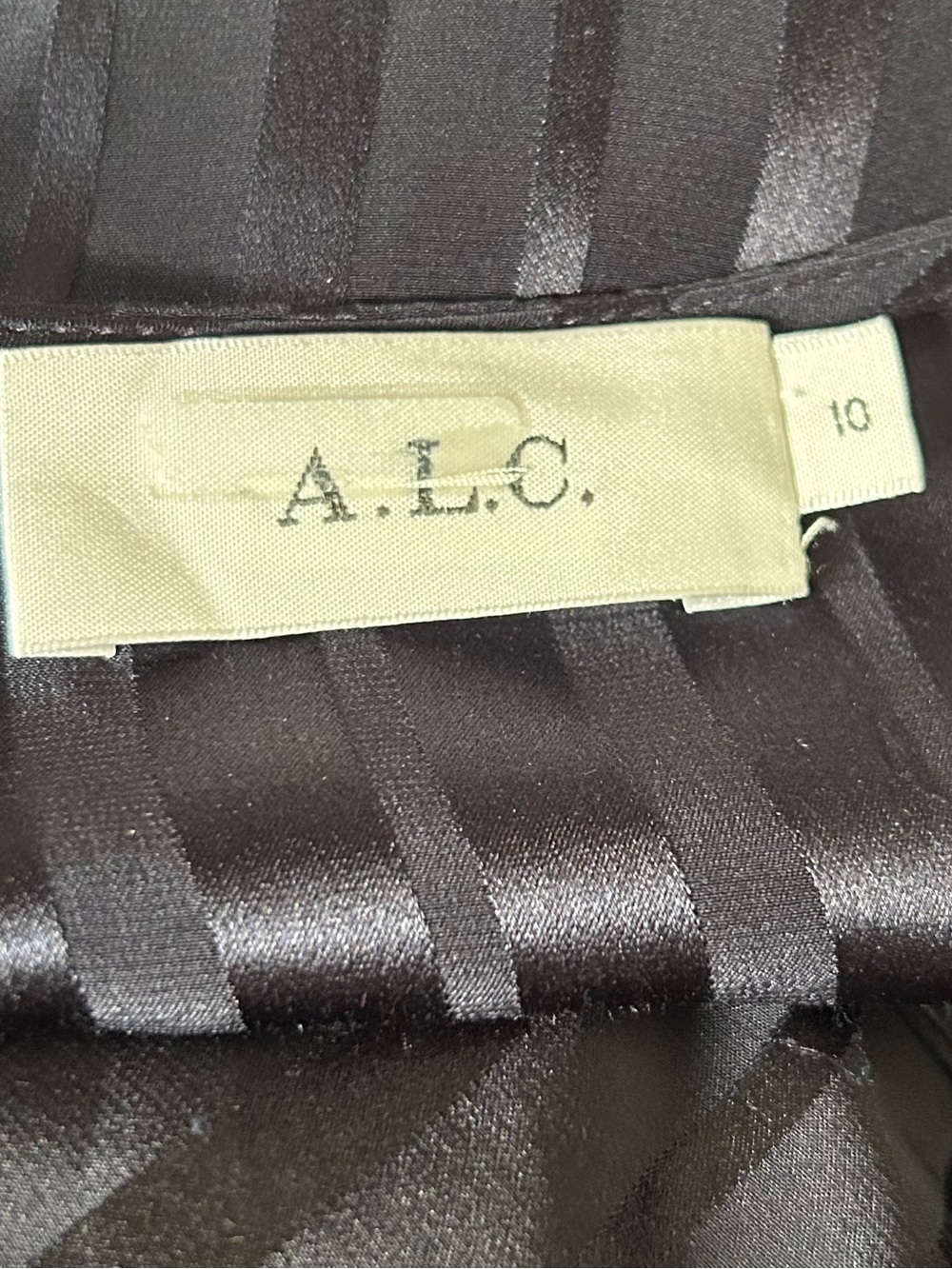 A.L.C. Avi Silk Dress Navy Twist Front Asymmetric Midi Dress $645. Excellent 10 - Picture 5 of 9
